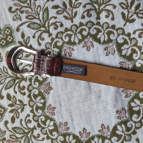 Brighton Leather Brown Belt Size 32 - Picture 3 of 11
